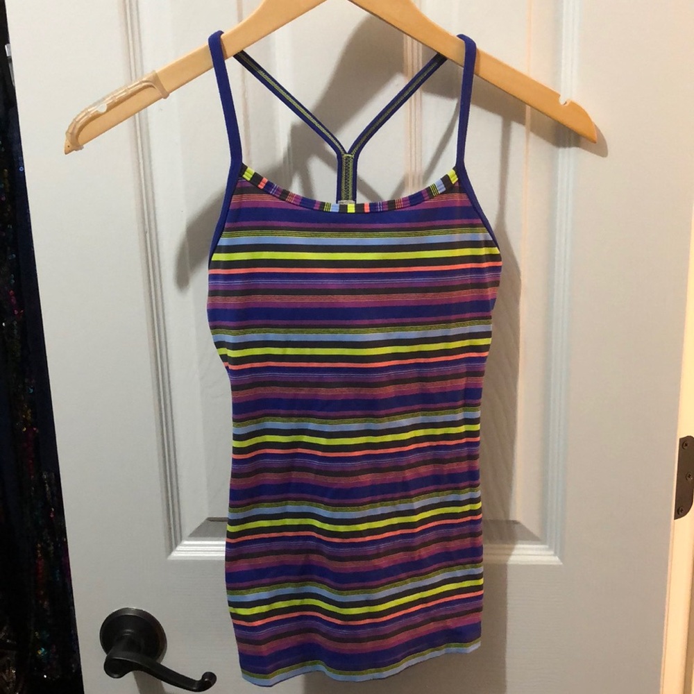 Lululemon Power Y Tank - Stripe - Size 2